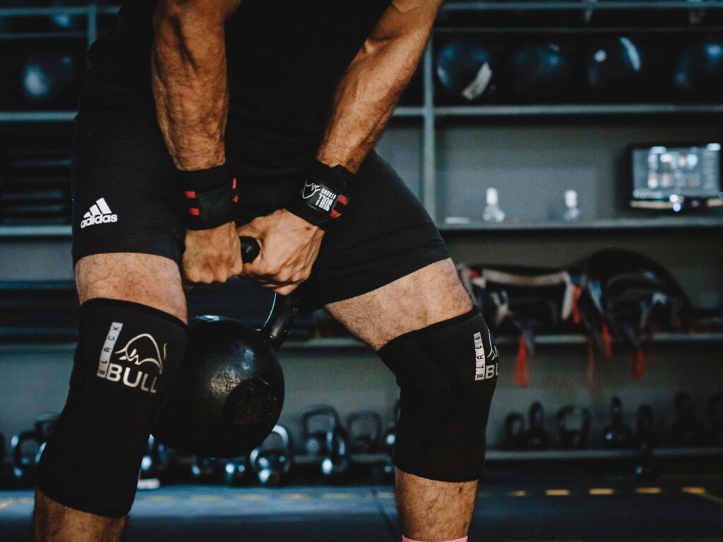 Knee sleeves can help with exercises such as squats.